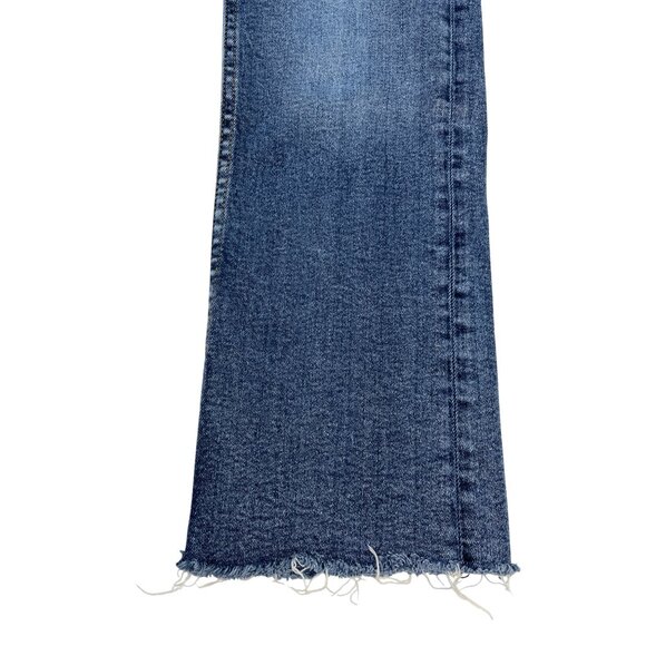 Zara Womens High-Rise Flare Jeans  Blue Denim Size 2 - Picture 5 of 8